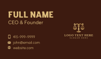 Lawyer Legal Scale Business Card