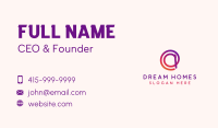 Gradient Address Sign Letter A Business Card