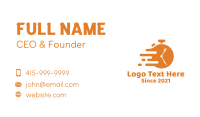 Orange Fast Food Diner Business Card Design