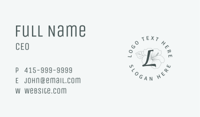 Photography Cursive  Lettermark Business Card Image Preview