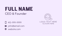 Business Swoosh Letter Q Business Card Design