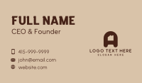 Brown Letter A Housing Business Card