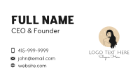 Black Hair Woman Business Card