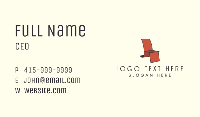 Accent Chair Design  Business Card