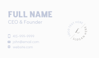Circular Classy Lettermark Business Card