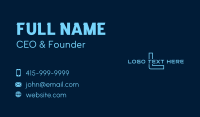 Blue Cyber Tech Lettermark Business Card