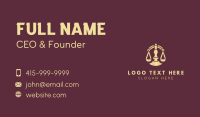 Justice Scale Business Card example 1