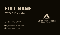 Outdoor Mountaineering Letter A Business Card