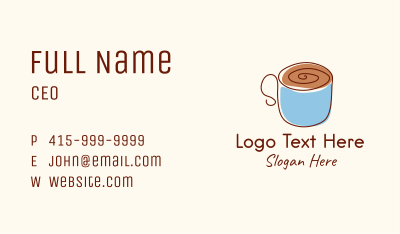Simple Cafe Mug Business Card