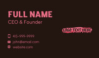 Paint Drip Wordmark Business Card