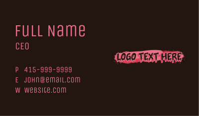 Paint Drip Wordmark Business Card Image Preview