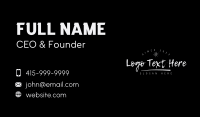 Chalkboard Handwritten Wordmark Business Card