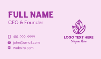 Purple Flower Bloom Business Card Design