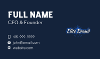 Blue Fireworks Wordmark Business Card