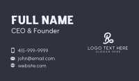 Cursive Letter R Business Card