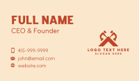 Handyman Hammer Letter A Business Card