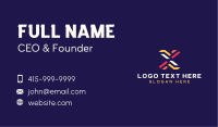 Tech Startup Letter X Business Card