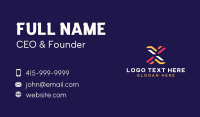 Tech Startup Letter X Business Card Design