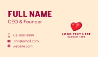 Red Shiny Heart  Business Card