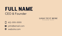 Deluxe Apparel Wordmark Business Card