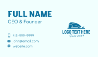 Blue Lawn Mower  Business Card Design