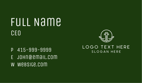 White Column Insurance  Business Card Design