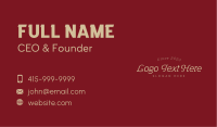 Classic Simple Wordmark Business Card Design