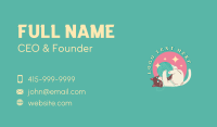 Cute Cat Yarn Ball Business Card Design
