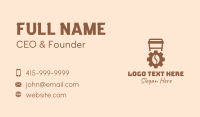 Coffee Bean Cogwheel Business Card Design