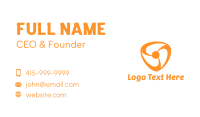 Orange Fan Business Card Design