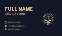 Justice Scale Judiciary Business Card