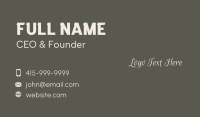 Luxury Handwritten Wordmark Business Card