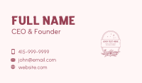 Oval Floral Garden Frame Business Card