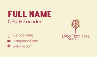 Organic Wine Glass Business Card