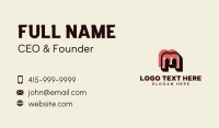 Retro Brand Letter M Business Card Design