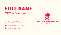 Red Chef Toque Letter R Business Card