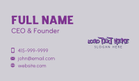 Graffiti Street Skater Business Card