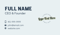 Classic Tilted Cursive Wordmark Business Card Design