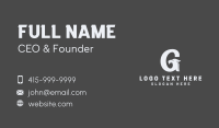 White Letter G Falcon Business Card