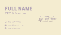 Feminine Beauty Salon  Business Card