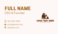 Bear Campfire Camping Business Card