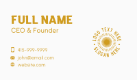 Golden Sun Ray Wordmark  Business Card