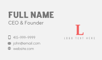 Deluxe Business Lettermark Business Card