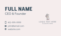 Yarn Knit Clothes Girl  Business Card Design