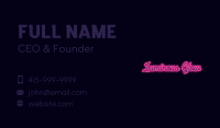 Light Glow Script Business Card Image Preview