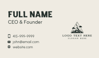 Evening Mountain Camping Business Card