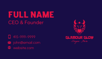 Red Oni Mask Business Card