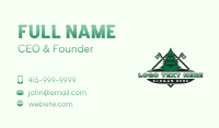 Pine Tree Lumberjack Axe Business Card