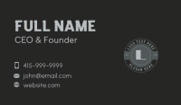 Grey Generic Badge Business Card Design