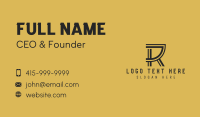 Insurance Firm Letter R Business Card Design